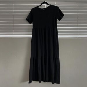 Elegant Black Midi Dress